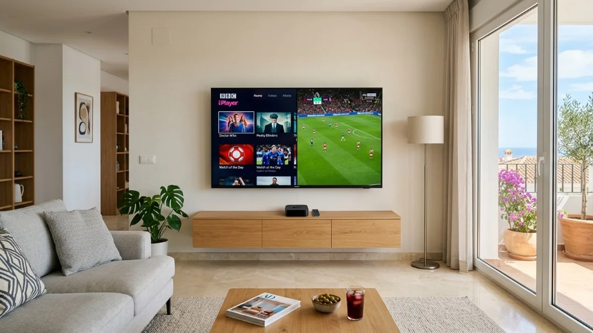Apple TV and Samsung Smart TV streaming UK channels in Spain using Smart DNS